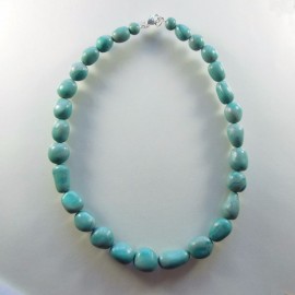 S287 green faux pebble necklace