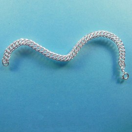 S289 light-weight silver filled chain maille bracelet