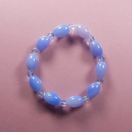 P302 blue shiny stretch bracelet