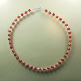 S391 carnelian bead necklace