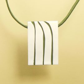 P334 green and white minimal pendant. £19