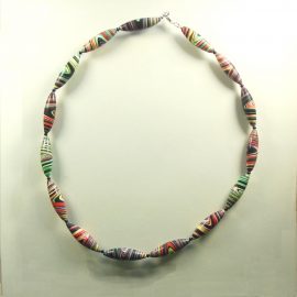 S396 long swirl bead necklace £26