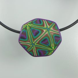 S420 purple peacock pendant