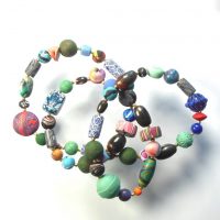 P364 long mixed bead necklace
