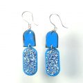 S450 blue random pattered earrings