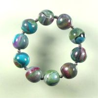 P400 shiny random bead stretchy bracelet