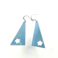 S480 blue triangular earrings