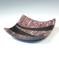 P432 Black and gold square trinket bowl £13