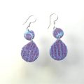 P438 Blue and purple sparkly drop earrings £11