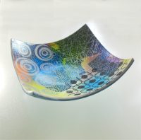 P466 Square trinket bowl with mixed media decoration 1 £13.00